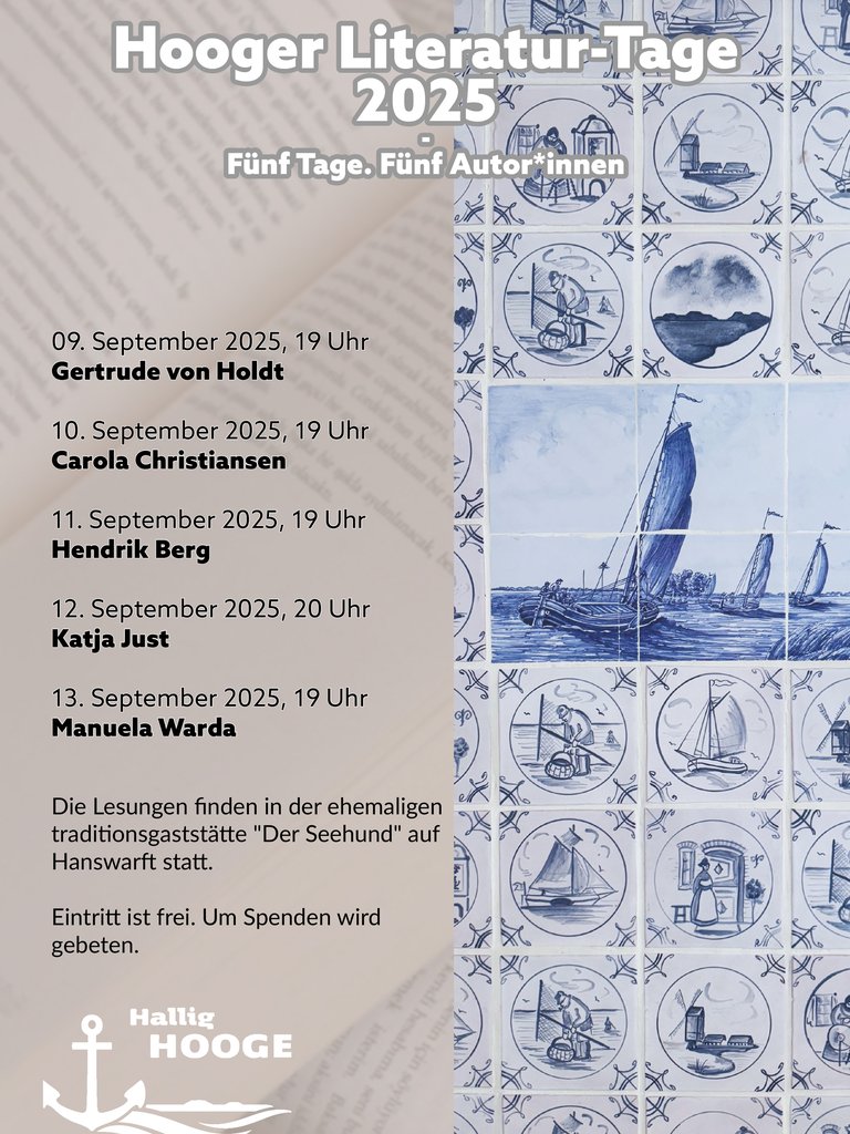 Plakat der Hooger Literaturtage 2025