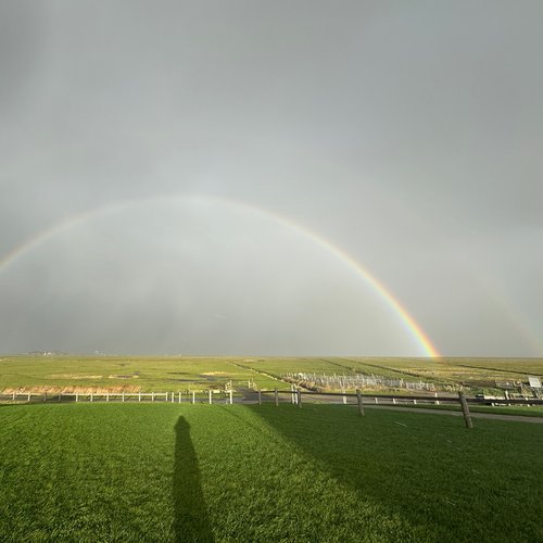 Regenbogen über der Fenne